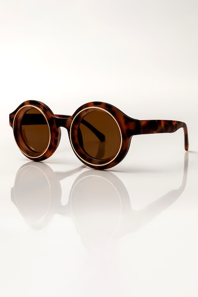 Ochelari de soare rotunzi Zoe - Negru/Maro