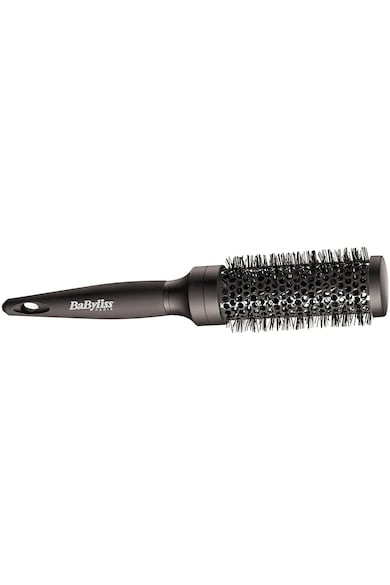 BaByliss Placa de indreptat parul  Pro 230 Ionic ST388P, Diamond Ceramic, 24x120 mm, Ionizare, 6 trepte temperatura 140°-235°C, functie Protect si Intense, oprire automata, suport, Negru + Perie par cadou Femei