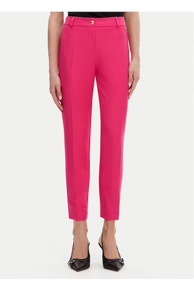 Pantaloni dama - 305406569 - Poliester - Roz - Roz