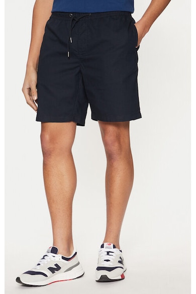 Pantaloni scurti barbati - 305230362 - Bumbac - Albastru - Albastru