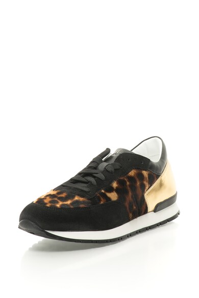 Pollini Pantofi sport de piele cu animal print Femei