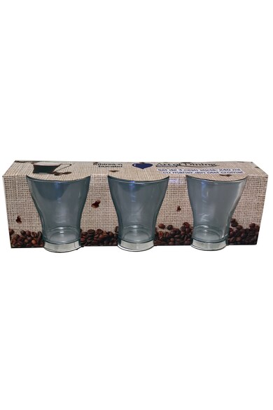 Art of dining by HEINNER Set 3 cesti Art of Dining Heinner, Sticla, Maner otel crom, 240ml Femei