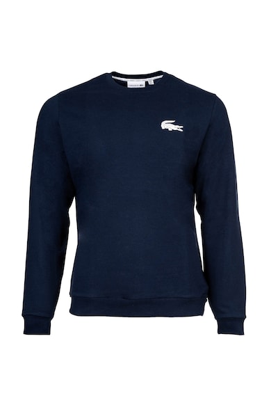 Bluza de trening cu decolteu la baza gatului si logo - Albastru inchis