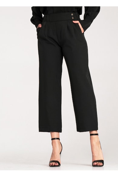 Pantaloni dama negri - eleganti - confortabili - din poliester si elastan -