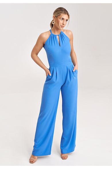 Salopeta dama - eleganta - albastru - poliester