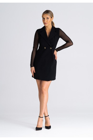 Rochie - Poliester - Negru
