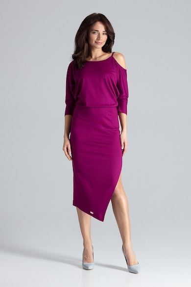 Rochie K479 - roz - viscoza