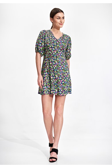 Rochie mini de vara - viscoza - multicolor