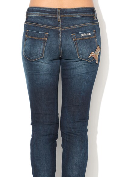 JUST CAVALLI Blugi skinny cu broderie cu pasari Femei