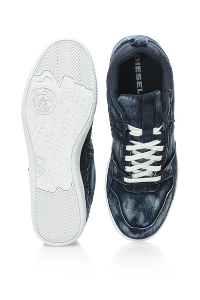 Diesel Pantofi sport cu garnituri de piele intoarsa si aspect de denim S-Tage Barbati