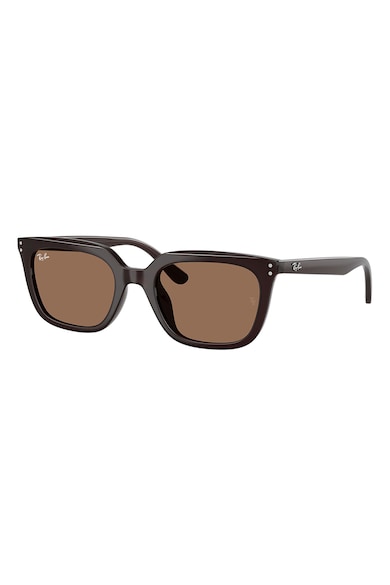 Ochelari de soare wayfarer unisex cu lentile uni - Maro inchis