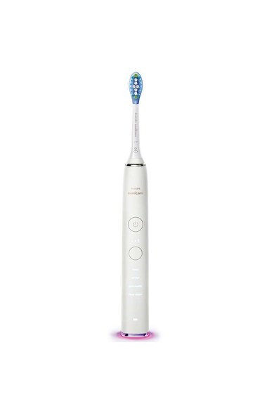 Philips Sonicare Periuta de dinti electrica  DiamondClean Smart HX9903/03, 4 moduri, 3 setari de intensitate, Aplicatia Connected brushing, 3 capate de periere, Recunoasterea capului de periere, toc transport, Alb Femei