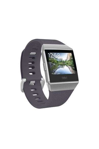 Fitbit Ceas smartwatch  Ionic, HR, GPS, Silver Gray, Curea Blue Gray Femei