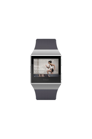 Fitbit Ceas smartwatch  Ionic, HR, GPS, Silver Gray, Curea Blue Gray Femei