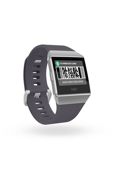 Fitbit Ceas smartwatch  Ionic, HR, GPS, Silver Gray, Curea Blue Gray Femei