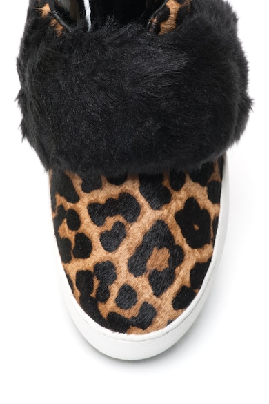 Michael Kors Pantofi sport de piele cu par scurt si animal print Femei