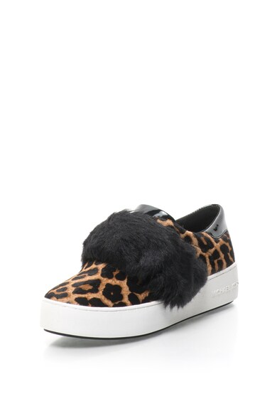 Michael Kors Pantofi sport de piele cu par scurt si animal print Femei