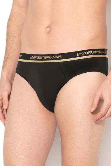 Emporio Armani Underwear Set de chiloti cu banda cu logo in talie - 2 perechi 111733-7A598 Barbati