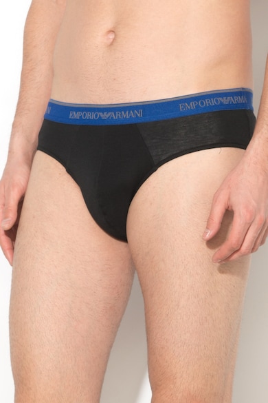 Emporio Armani Underwear Set de chiloti cu banda elastica cu logo, in talie - 3 perechi Barbati