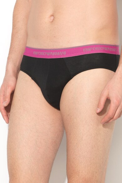 Emporio Armani Underwear Set de chiloti cu banda elastica cu logo, in talie - 3 perechi Barbati