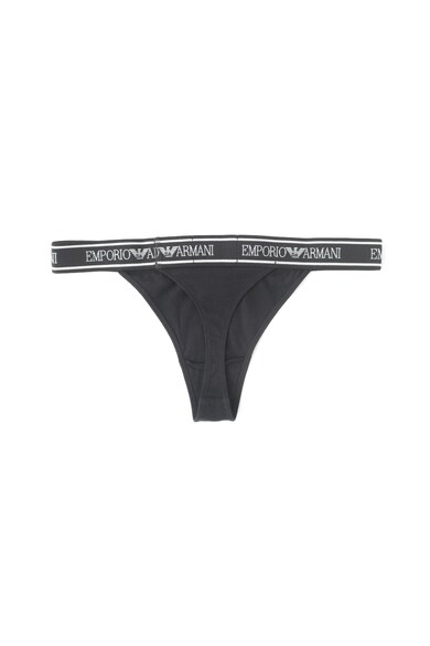 Emporio Armani Underwear Emporio Armani, Chiloti tanga cu banda elastica si logo in talie Femei