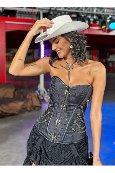 Corset Chain Queen - - Negru