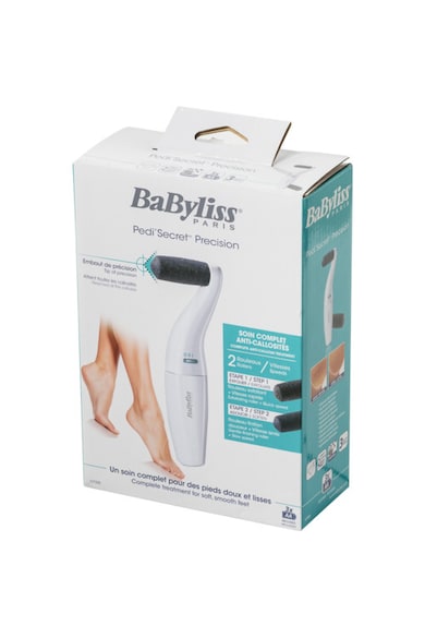 BaByliss Pachet promo : Pila calcaie BaByliss H700E + 2 rezerve, Particule de diamant, 2 viteze, Alb Femei