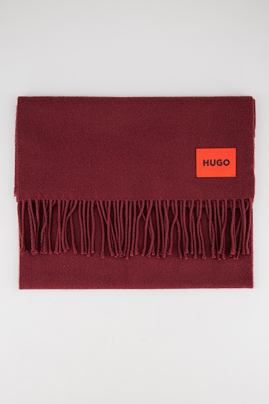 Fular de lana cu franjuri HUGO (50517623-602) | Fashion Days