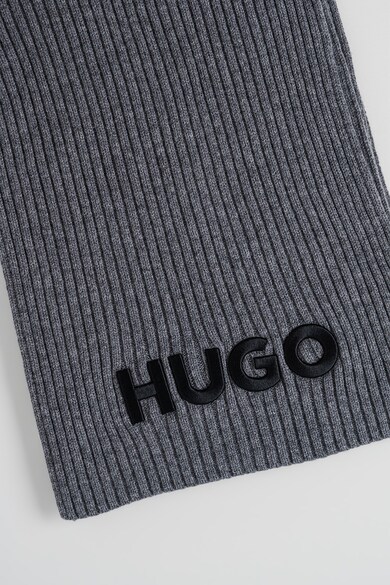 Fular striat din lana virgina cu logo HUGO (50527826-034) | Fashion Days
