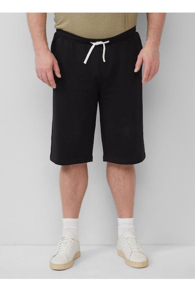 Pantaloni scurti barbati big sizes - Detroit - cu talie medie si croiala Regular Fit - Negru - Negru