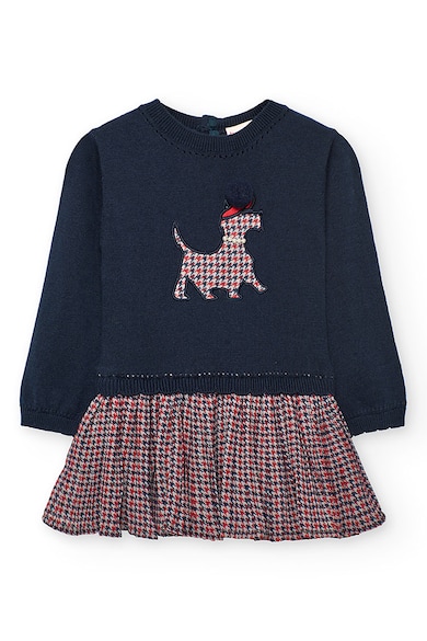 Rochie cu aspect 2in1 - Rosu/Bleumarin