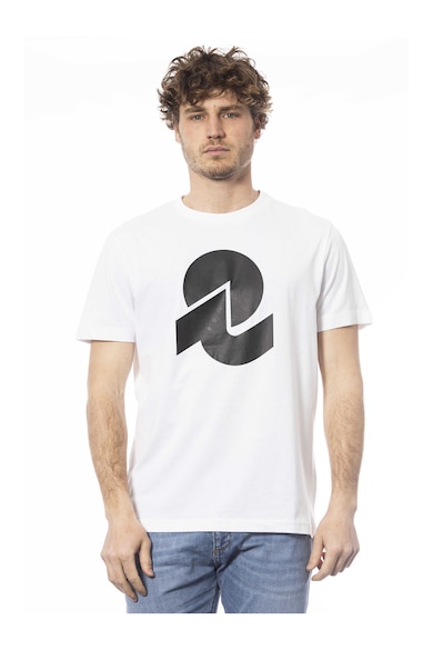 Tricou de bumbac cu imprimeu logo - Alb