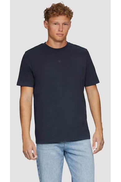 Q/S by s.Oliver - Tricou barbati cu decolteu la baza gatului - cu logo