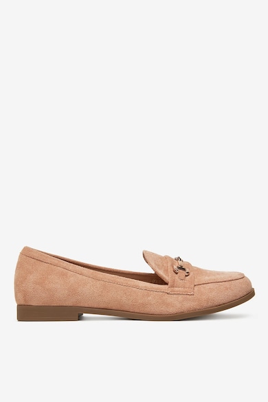 Mocasini Material Textil - Bej