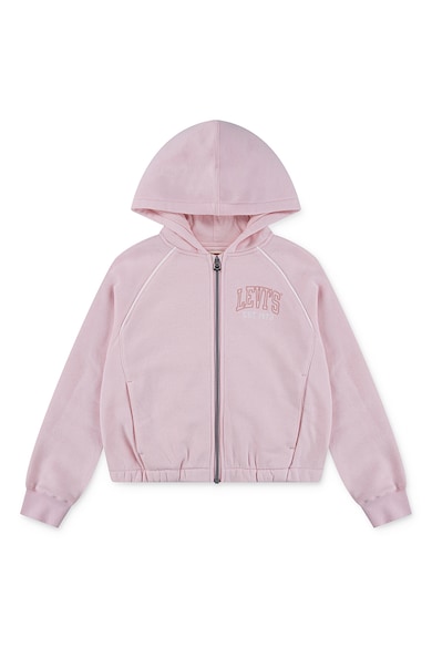 Hanorac cu fermoar Collegiate - Roz pal