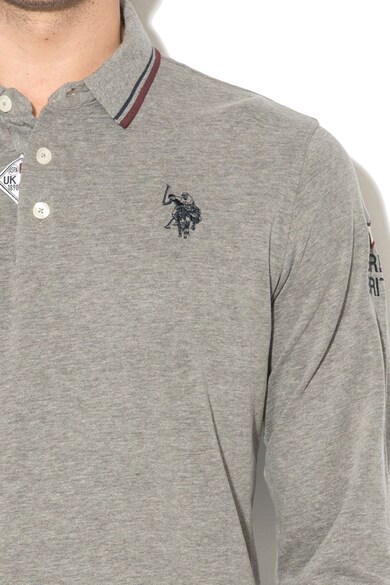 U.S. Polo Assn. Bluza polo cu detalii brodate Barbati