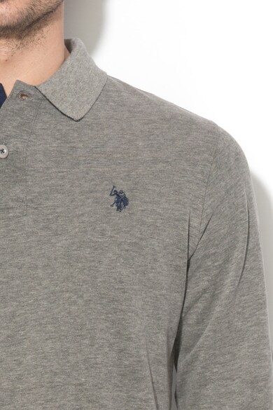 U.S. Polo Assn. Блуза с яка и бродирано лого Мъже