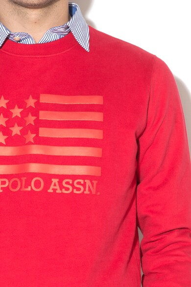 U.S. Polo Assn. Pulóver Polárbéléssel, Gumírozott Rátétekkel férfi