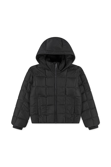 Geaca cu model si fermoar - Negru