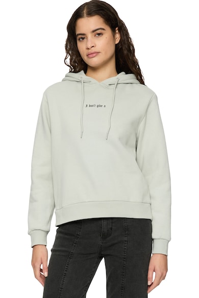 Hanorac cu imprimeu pe partea din spate - Gri cenusiu/Alb murdar