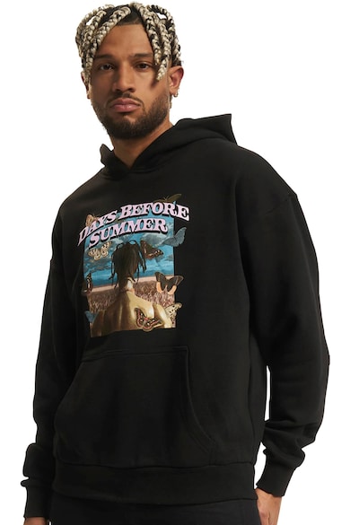 Hanorac unisex cu imprimeu foto si grafic - Negru/Lila/Albastru