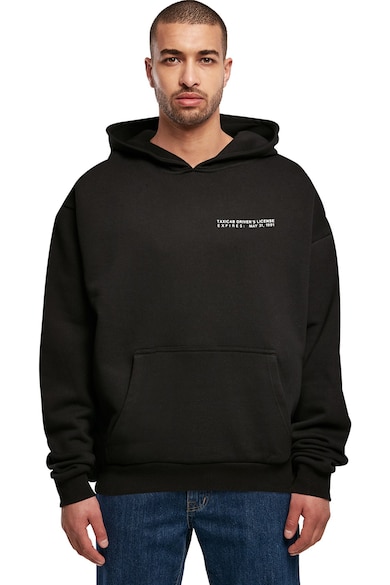 Hanorac unisex supradimensionat cu imprimeu - Negru/Gri/Galben