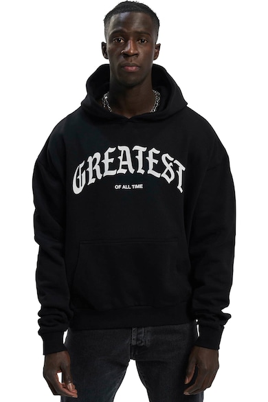 Hanorac unisex cu imprimeu pe partea din spate - Alb/Negru