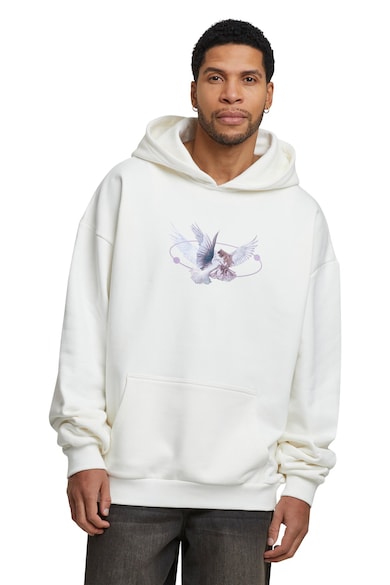 Hanorac unisex cu imprimeu grafic - Alb murdar