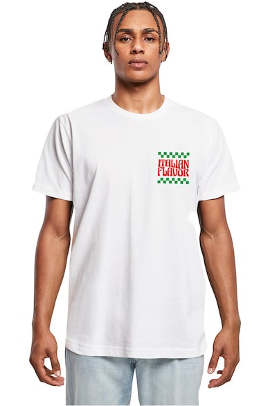 Tricou cu imprimeu text - Rosu/Alb/Verde