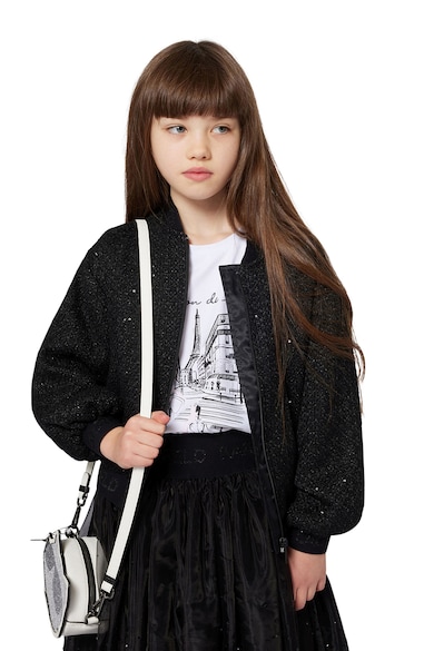 Fusta evazata din tul - Negru