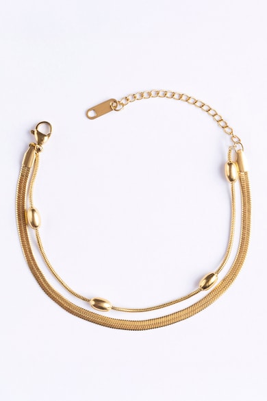 Bratara placata cu aur de 18K si design 2-in-1 - Auriu