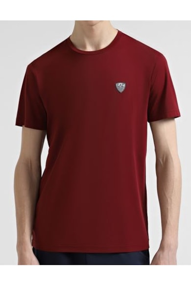 Tricou barbati - EA7 regular - burgundia - viscoza 60%