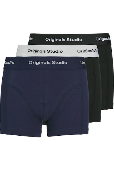 Boxeri JACK &JONES Vesterbro Solid JNR 3 perechi Negru Albastru