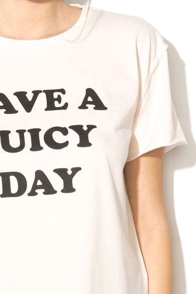 Juicy Couture Tricou cu imprimeu text cauciucat Femei